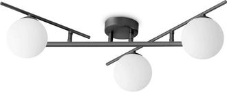 Ideal Lux Ideal Lux - Atlas 3 Light Globe Ceiling Light Black