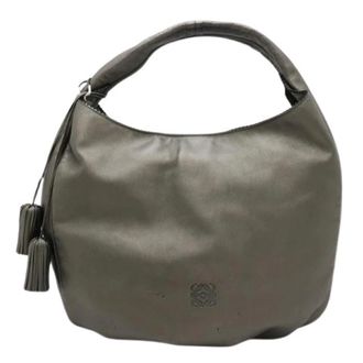 Loewe Pre-owned Viento 30 Nappa Leren Schoudertas - Dames - Vintage Schoudertas - Grijs - ONE Size - Leer - Vintage