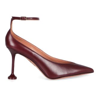 Aquazzura Pumps, female, Red, 6 1/2 UK, Pointed Toe High Heel Leather Shoe