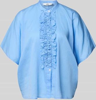 0039 Italy 0039 Italy Relaxed Fit Bluse mit R&uuml;schen Modell DAISY in Bleu, Gr&ouml;&szlig;e XXL