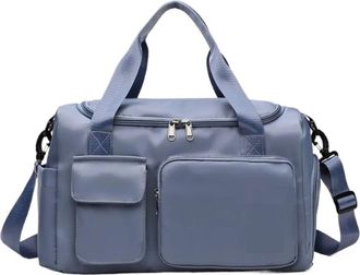 Generic Travel Bag Large Capacity Weekender Carry On Duffle Bags with Shoe Compartment Sports Fitness,Compatible For Shoulder(BLUE)