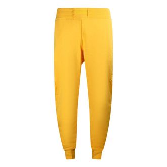 Parajumpers Mens Collins Tape Logo Yellow Joggers Cotton - Size Large