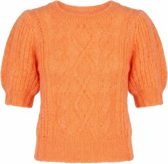Lind Tulipan Sweater - Dames - Ronde hals truien - Oranje - L/Xl - Truien & Vesten