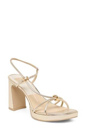 Dolce Vita Odete Platform Sandal in Gold Leather at Nordstrom, Size 6.5