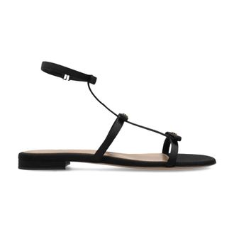 Gianvito Rossi Flat Sandals, female, Black, Size: 10 1/2 US Malou Slides