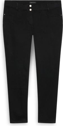 Fiorella Rubino Skinny Jeans met Dubbele Knopen - Dames - Skinny Jeans - Zwart - 8XL - Katoen - Jeans