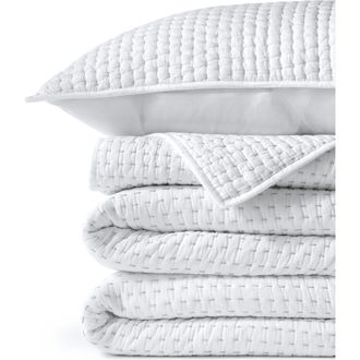 Lands End Seed Stitch Quilt in White at Nordstrom, Size King