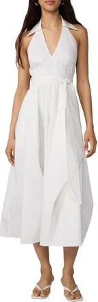 Diane Von F&uuml;rstenberg Nova Faux Wrap Cotton Poplin Wrap Sundress in White at Nordstrom, Size X-Small
