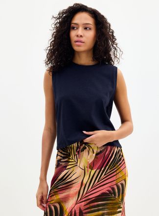 Miiyu Light linen boxy-fit cami