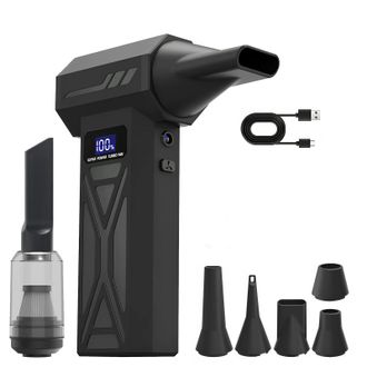 OEM Soplador De Aire Comprimido Con Linterna, 150.000 Rpm, 4 Velocidades. Soplador El&eacute;ctrico Con Pantalla Y Boquillas Multiusos Para Teclados, Exteriores,