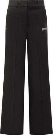 Off-white Black Flared Flat Front Pants