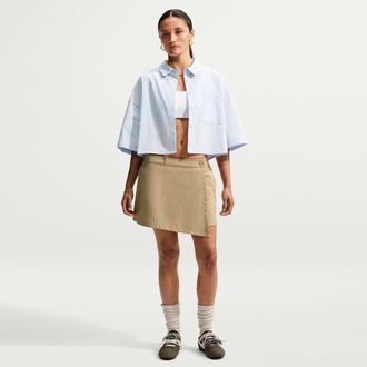 Nike Womens Nike Sportswear Mid-Rise Skort in Brown | IR1648-297