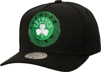 Mitchell & Ness Mens Mitchell & Ness Black Boston Celtics Tilted Pro Pinch Adjustable Hat at Nordstrom
