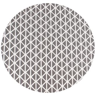Beliani Beliani - Alfombra Moderna Para Interior Y Exterior Redonda Con Dise&ntilde;o Geom&eacute;trico 160 Cm Gris Panaji