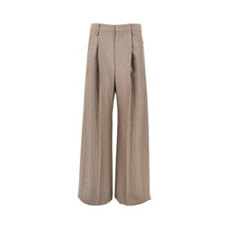 Victoria Beckham Pleated waist wool pants Woman 10