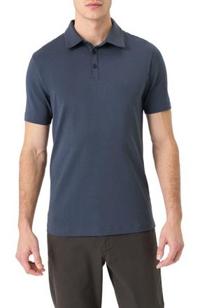 Pact Luxe Essential Slim Polo Made With Organic Cotton in Steel Blue at Nordstrom, Size Xx-Large