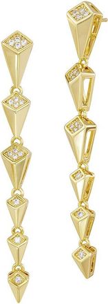 Savvy Cie Jewels 14K Plated Cz Drop Earrings