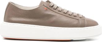 Santoni Leren sneakers - Bruin