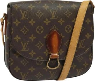 Louis Vuitton Tweedehands Canvas Louis Vuitton tassen - Dames - Vintage Schoudertas - Bruin - ONE Size - Vintage