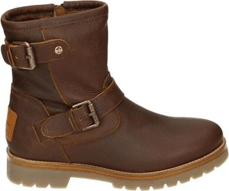 Panama Jack Felina Igloo B28 Leren Laarzen - Dames - Enkellaarsjes - Bruin - 37 EU - Leer - Schoenen