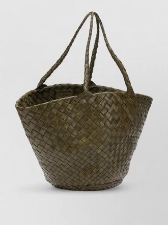 Dragon Diffusion vintage mesh tote leather tote bag