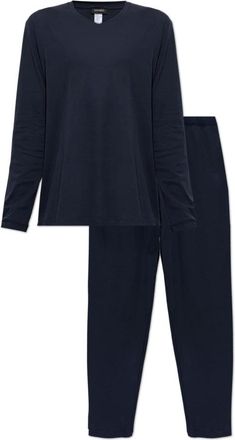Hanro Nachtkleding, Heren, Blauw, L, Katoen, Nacht & Dag Pyjamaset