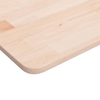 Berkfield Home Square Table Top 80x80x1.5 cm Untreated Solid Wood Oak in Natural