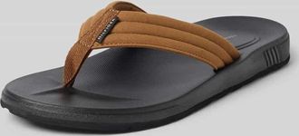 Tommy Hilfiger Flip Flops mit Label-Applikation in Oliv, Gr&ouml;&szlig;e 40