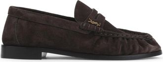 Saint Laurent Le Loafer Supple - Dames - Loafers - Bruin - 37 EU - Leer - Schoenen