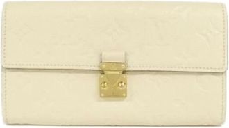 Louis Vuitton Pre-owned Wallets, female, Beige, Size: ONE SIZE Pre-owned Long Wallet (bi-fold)