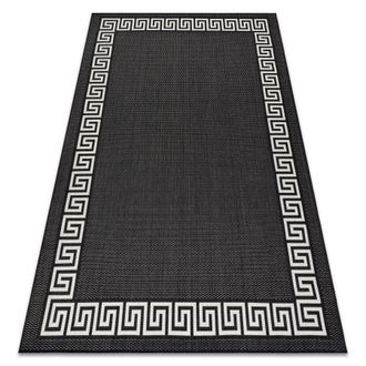 RugsX Rugsx - Alfombra Sisal Flat 49373690 Griego Negro / Crema Black 160x230 Cm