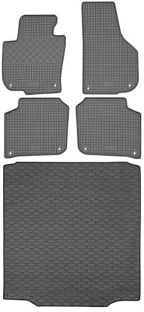 OEM Skoda Superb Ii Sed&aacute;n De 06.2008 A 04.2015. Juego: Alfombrillas De Goma Para Coche + Alfombrilla Para Maletero