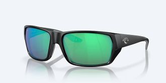 Costa Unisex Tailfin Polarized Sunglasses In Matte Black Green Mirror