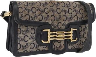 Celine Pre-owned Cross Body Bags, female, Blue, Size: ONE SIZE Pre-owned Canvas Cross Body Bag