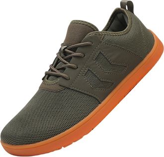 Generic Mens Wide Fit Trainers, Casual Sneakers Men Lightweight Walking Jogging Sport Shoes with Flat Sole Casual Lace Up Sneakers Fashion Solid Color Trainer