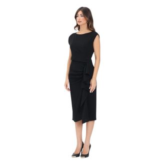 Max Mara Elegante Zwarte Midi Jurk - Dames - Casual kleedjes - Zwart - L - Kleedjes