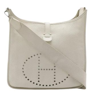 Herm&egrave;s Pre-owned Evelyne I GM Schoudertas - Dames - Pre-owned - Wit - Maat: ONE Size Leer