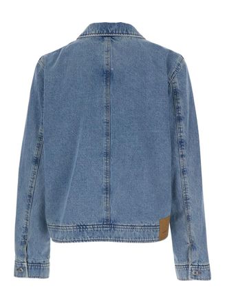 Ami Mens Jacket, Light Blue Denim Coat