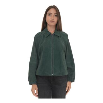 Max Mara Dames, Jassen, Groen, Maat: XS Leer