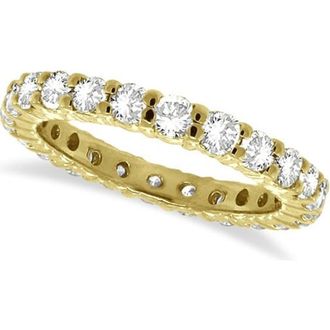 Allurez Diamond Eternity Ring Wedding Band 14k in Yellow Gold at Nordstrom, Size 5
