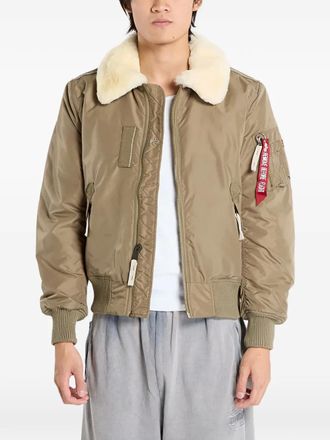 Alpha Industries shearling bomber jacket - Groen
