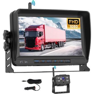 OEM C&aacute;mara De Visi&oacute;n Trasera Inal&aacute;mbrica 1080p - Pantalla Ips Hd De 7 Pulgadas - Resistencia Al Agua Ip68 - Visi&oacute;n Nocturna - Alcance De Transmisi&oacute;n De Ha
