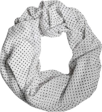 Dolce & Gabbana Womens Polka Dot Silk Scarf - White - One Size