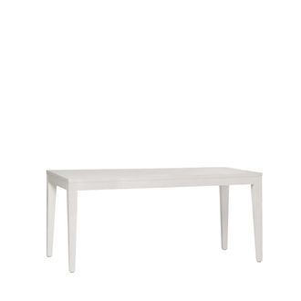 Klast Mesa de centro fija efecto madera blanco 100x45 cm