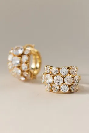 Nadri Tempo Triple Hoop Earrings