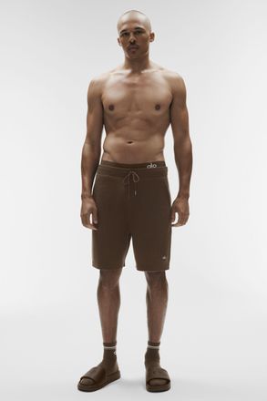 Alo | 7 Sports Club Sweater Knit Short Top in Espresso, Size: Medium