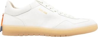 Barracuda Leren Sneakers met Iconisch Oranje Detail - Heren - Sneakers - Wit - 40 EU - Leer - Schoenen