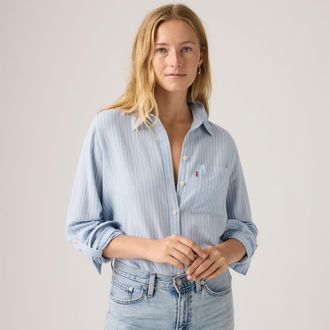 Levi's Darlene Utility Shirt - Womens - XL - Blue