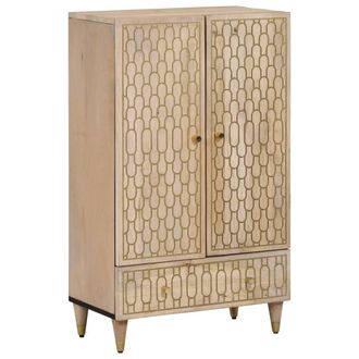 vidaXL Aparador Alto Madera Maciza De Mango 60x33x100 Cm Vidaxl