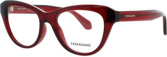 Ferragamo SF2989616 Cat-Eye Eyeglasses - Red